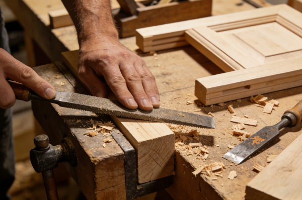 Enlarging and smoothing pre-drilled holes